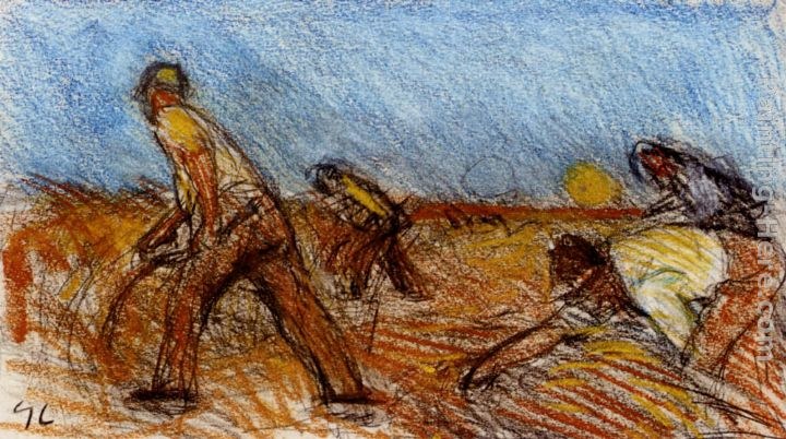 Sir George Clausen Study For 'Harvest'